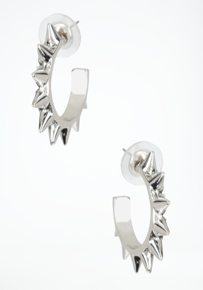 bebe Small Spike Hoop Earring