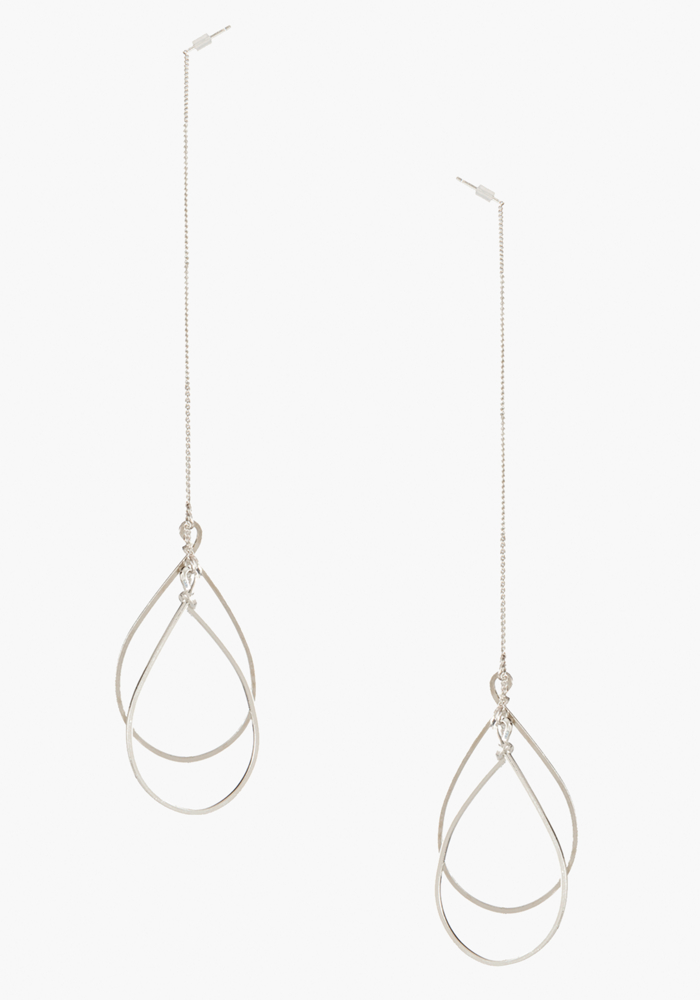 bebe Pull Through Teardrop Earrings
