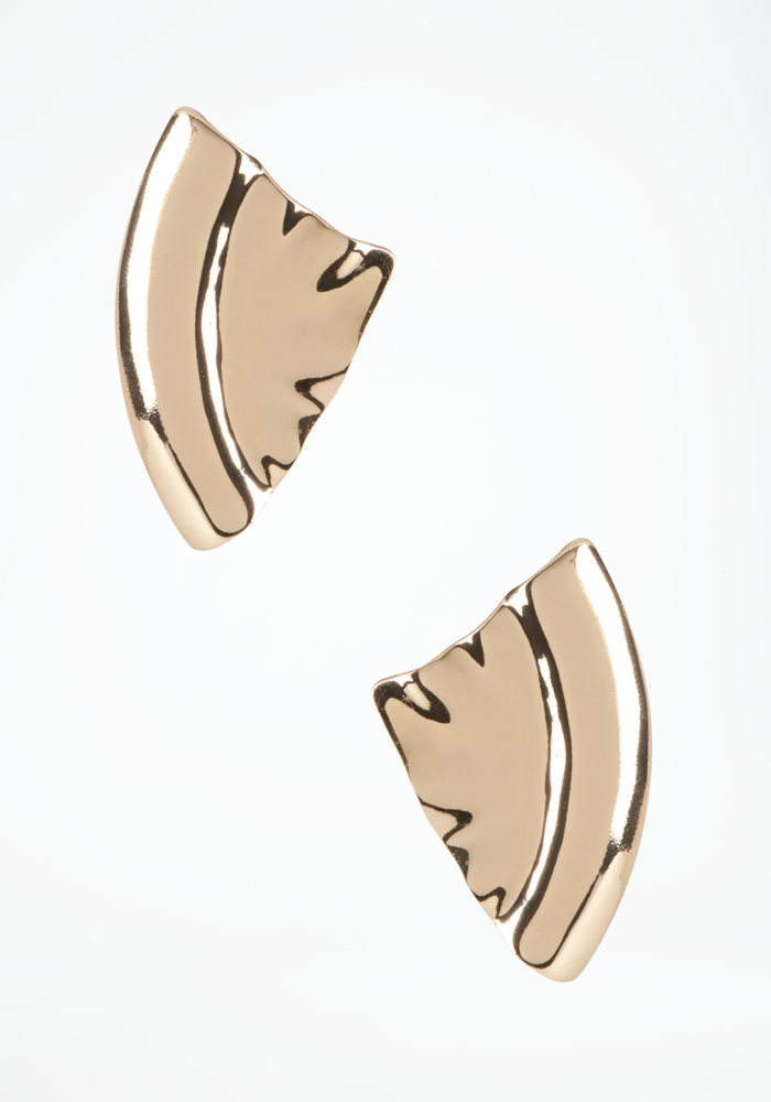bebe Asymmetric Wavy Earrings