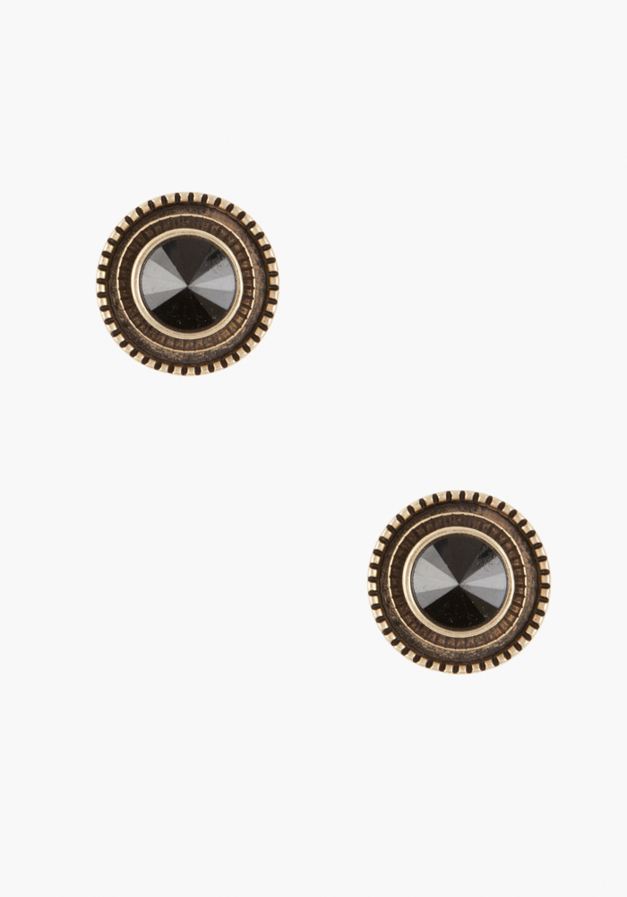 bebe Oversized Faceted Stone Stud Earrings