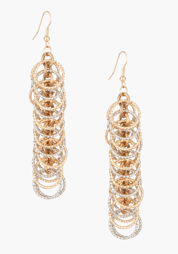 bebe Mini Circle Linear Earring