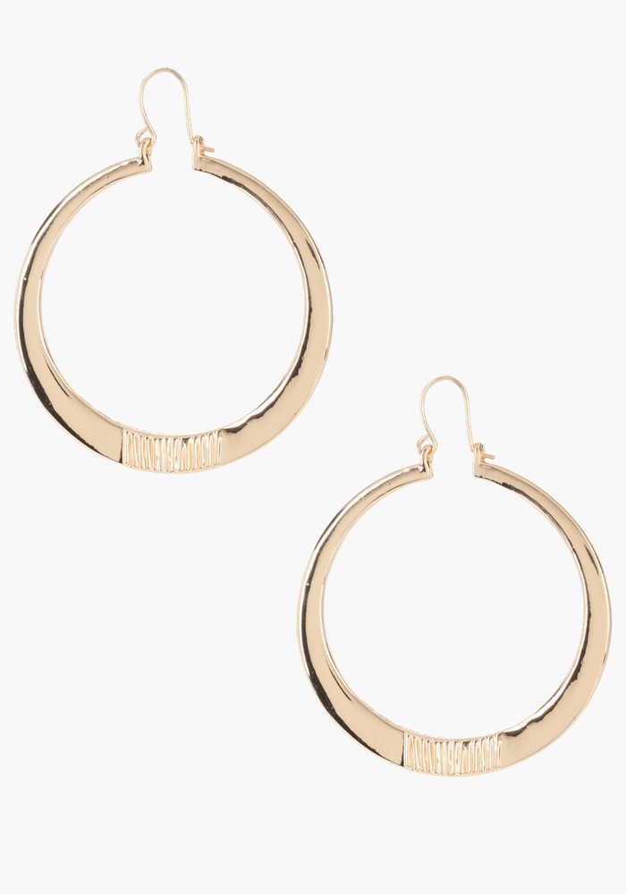 bebe Looped Closure Hoop Earrings