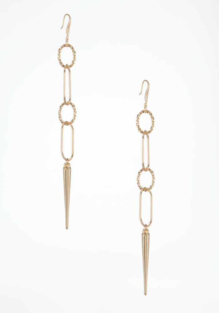 bebe Chainlink & Spike Earring