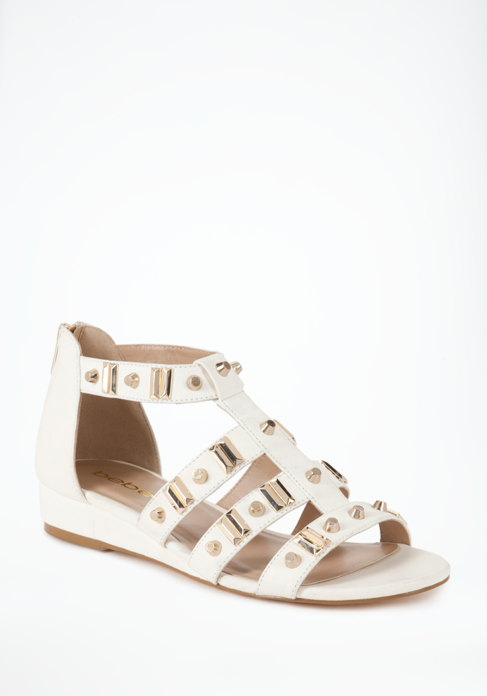 bebe Denise Metal Link Flat Sandal