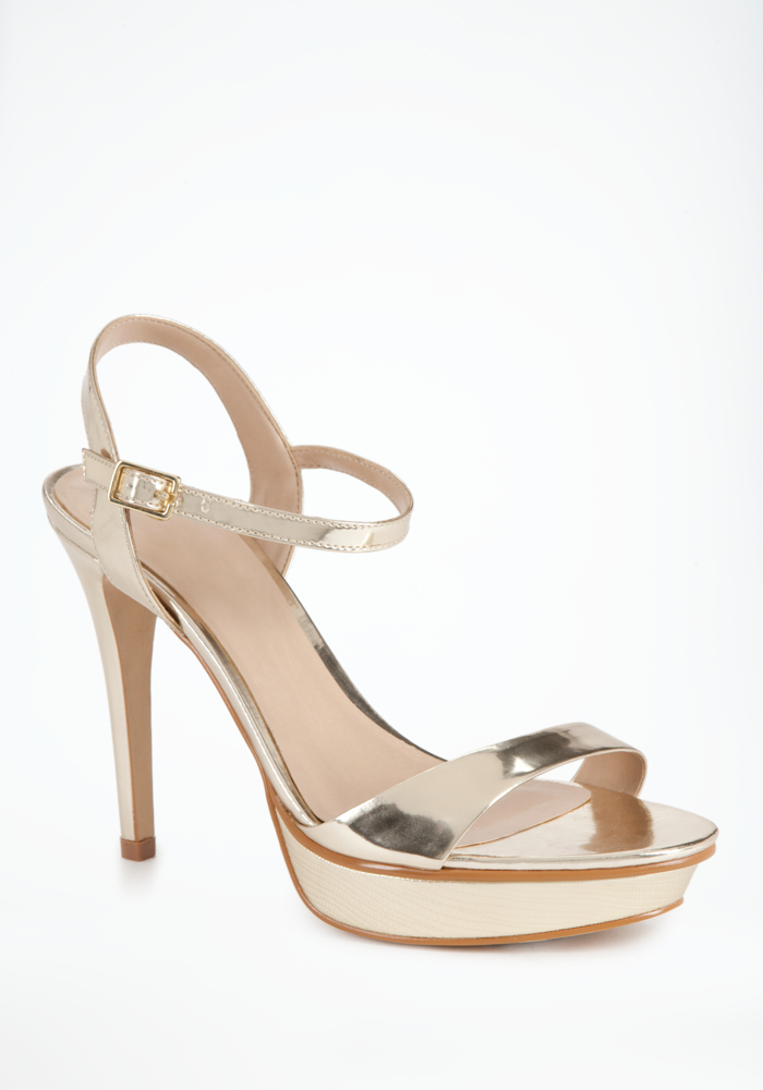 bebe Patrice Metallic Strap Sandal
