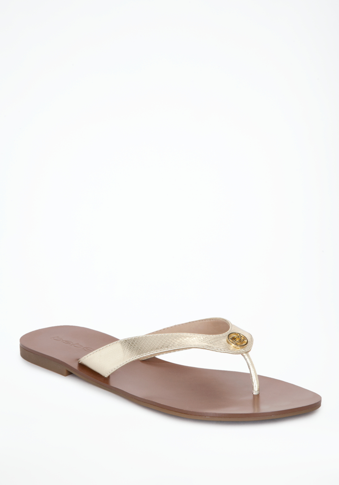 bebe Ashlyn Logo Slide Sandal