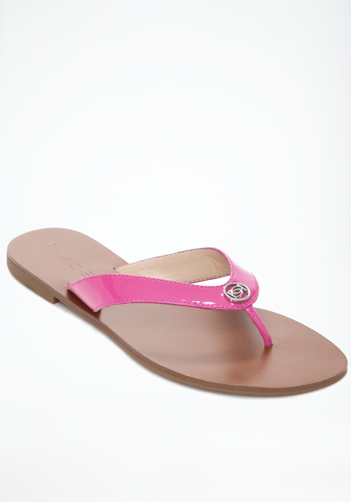 bebe Ashlyn Logo Slide Sandal