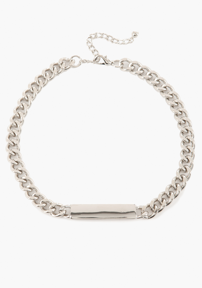 bebe Chain Link ID Necklace