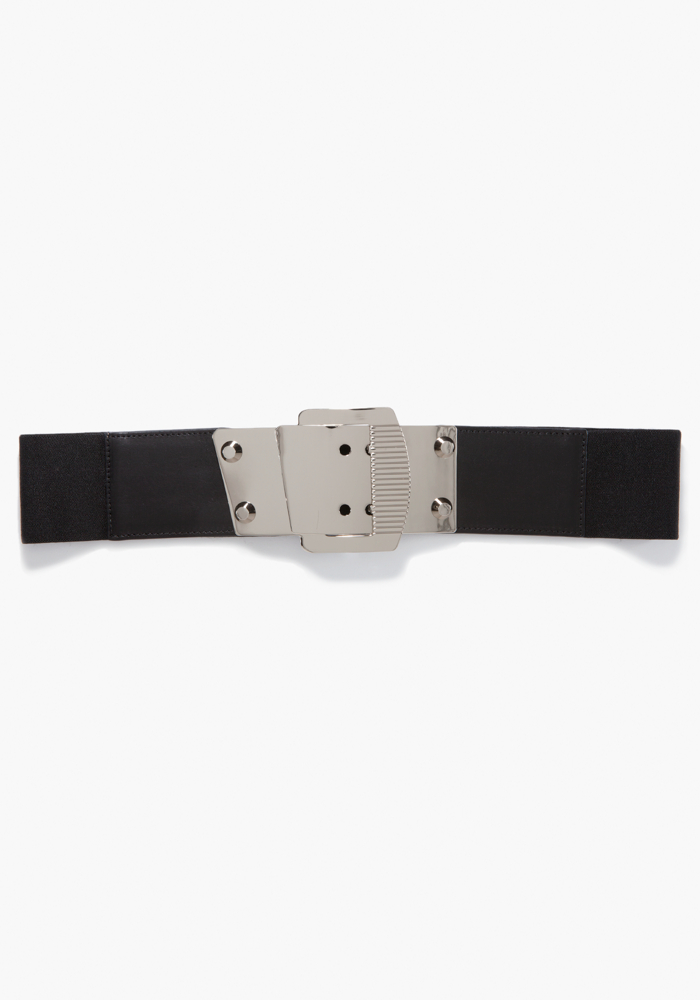 bebe Wide Metal Buckle Belt