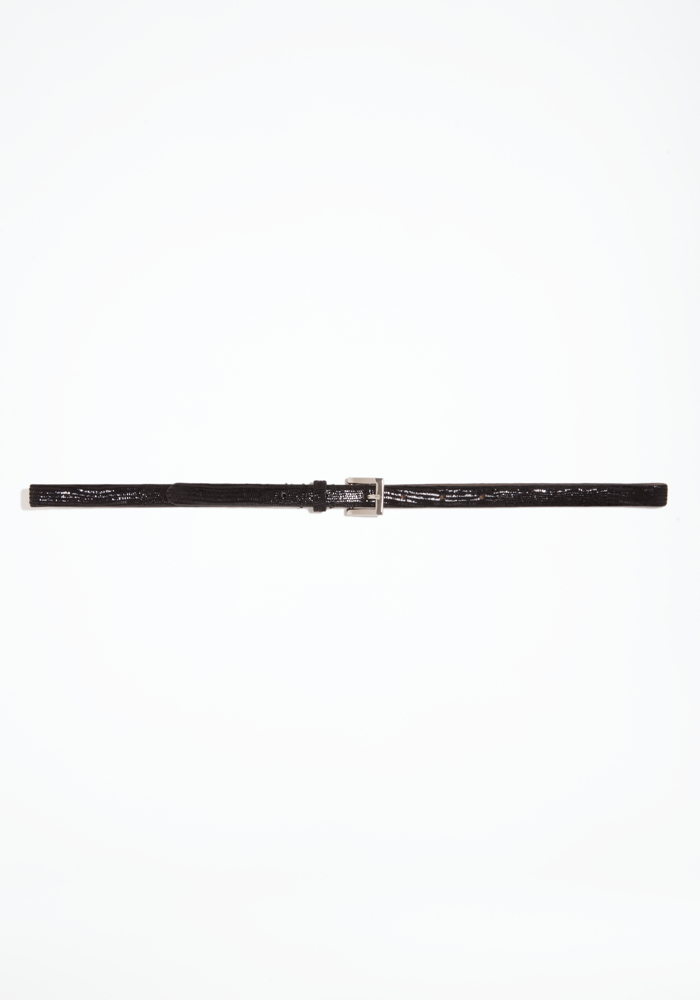 bebe Textured Skinny Denim Belt