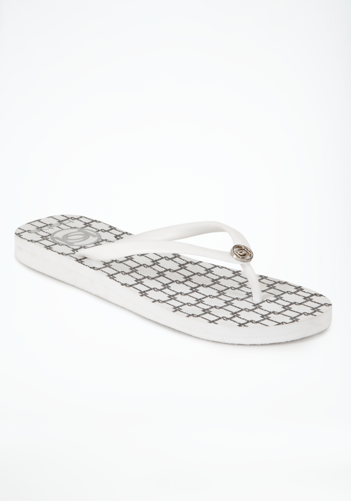 bebe Distressed Link Flip Flop