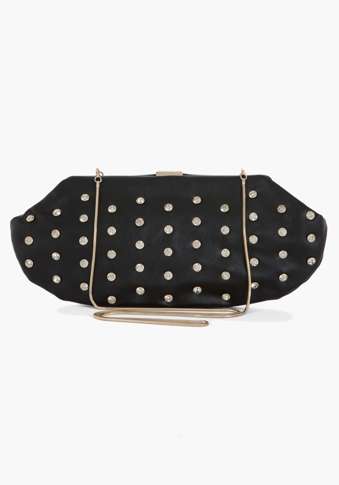 Metallic & Rhinestone Clutch