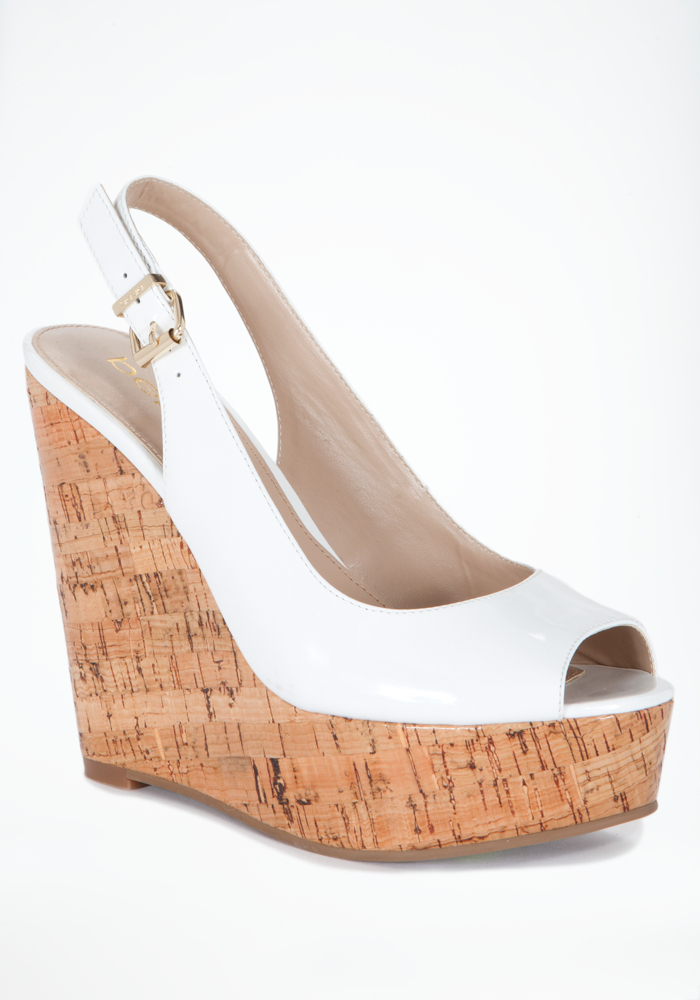 Mallory Patent Leather Cork Wedge