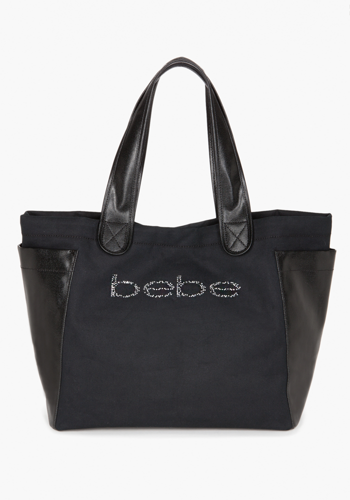 bebe Coated Canvas Tote Bag