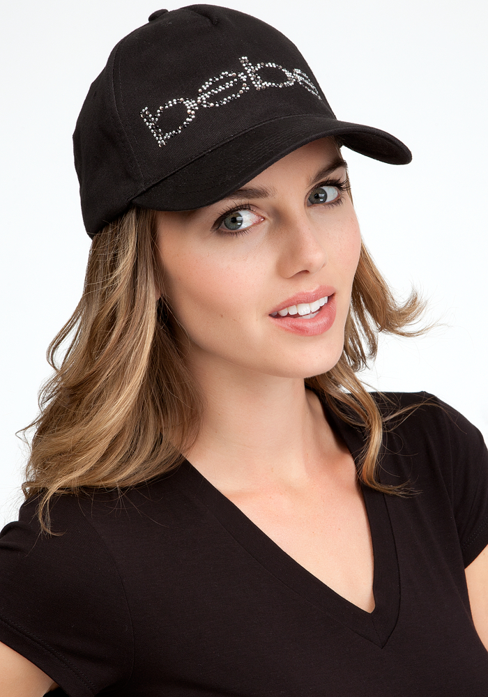 bebe Rhinestone Baseball Cap