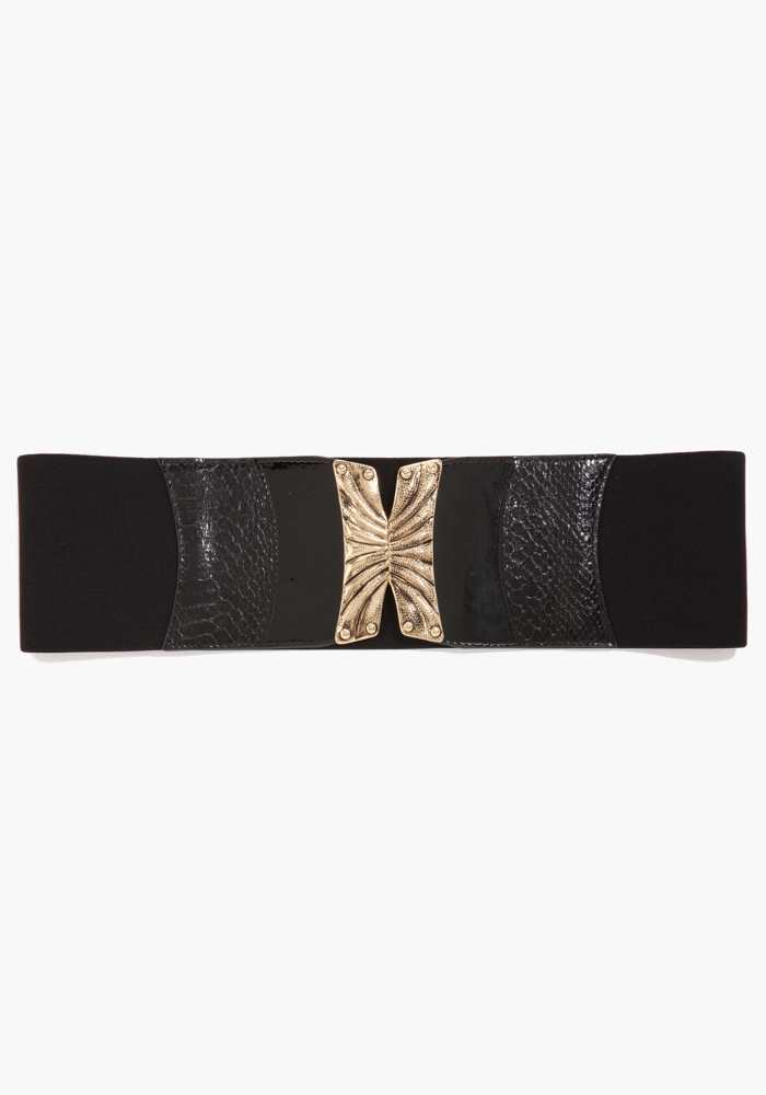 bebe Exotic Closure Stretch Belt