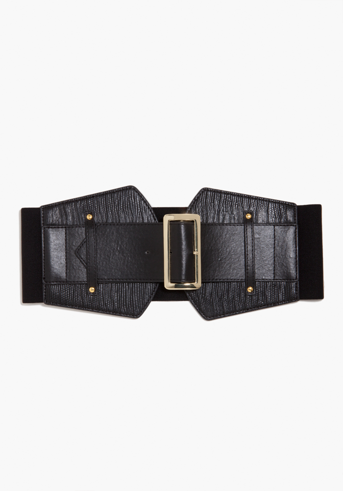 Wide Snake Buckle Stretch Belt - ONLINE EXCLUSIVE at bebe