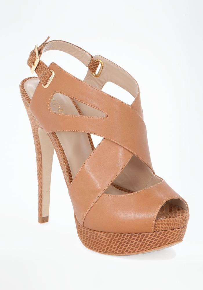 bebe Taj Cross Strap Sandals