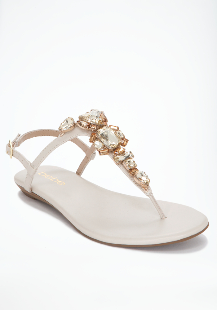 bebe Cora Jewel Flat Sandals