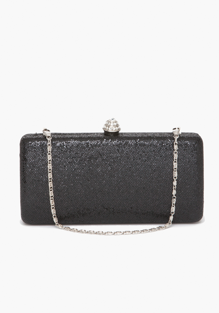 Trisha Jewel Top Glitter Clutch