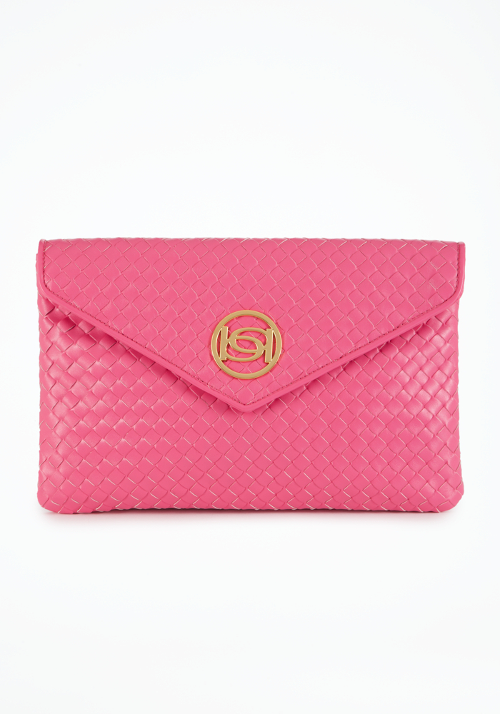 bebe Signature Woven Clutch - ONLINE EXCLUSIVE