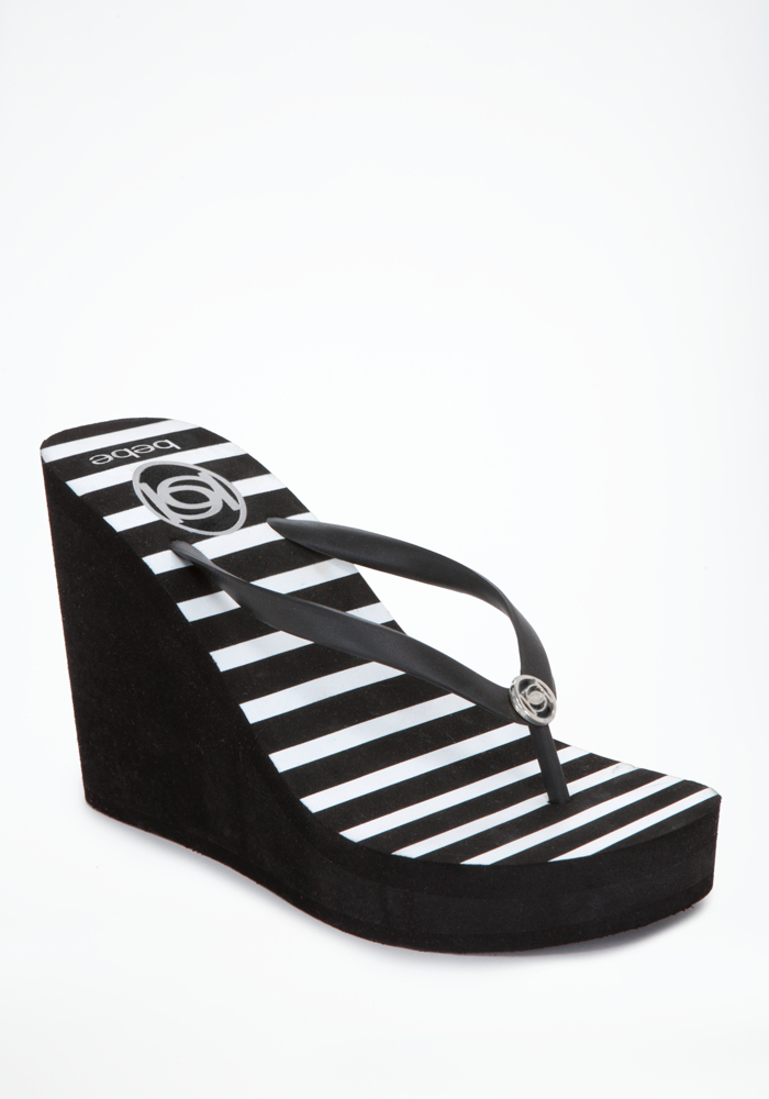 Logo Stripe High Flip Flops