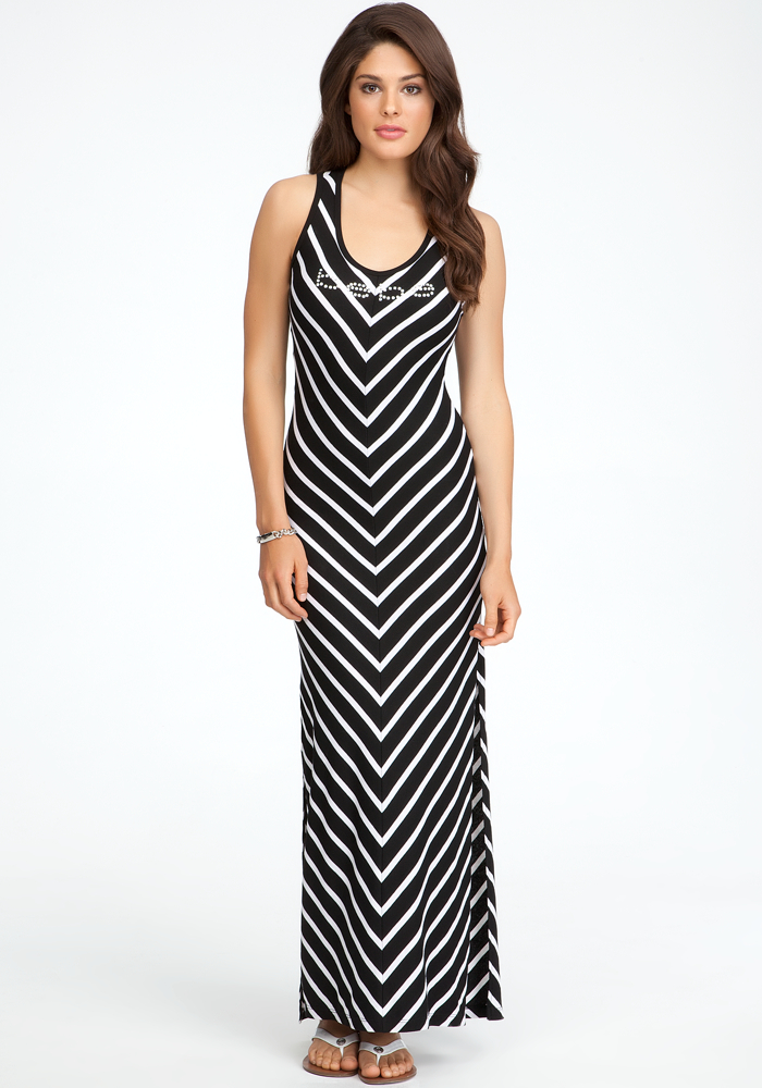 Logo Chevron Tank Dress