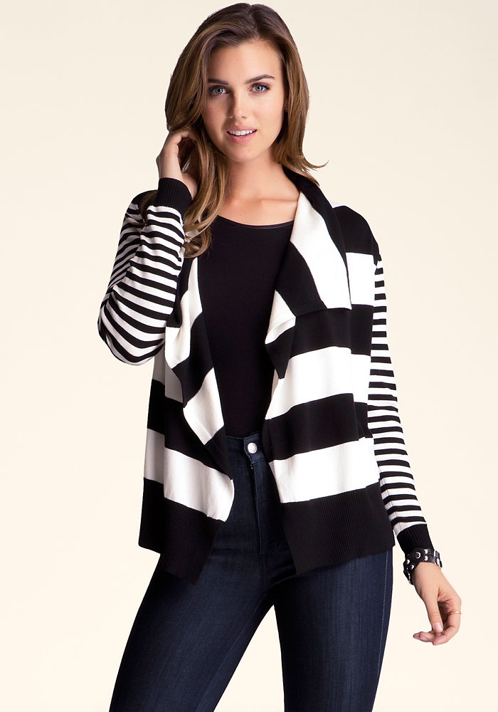 Striped Drape Cover Up