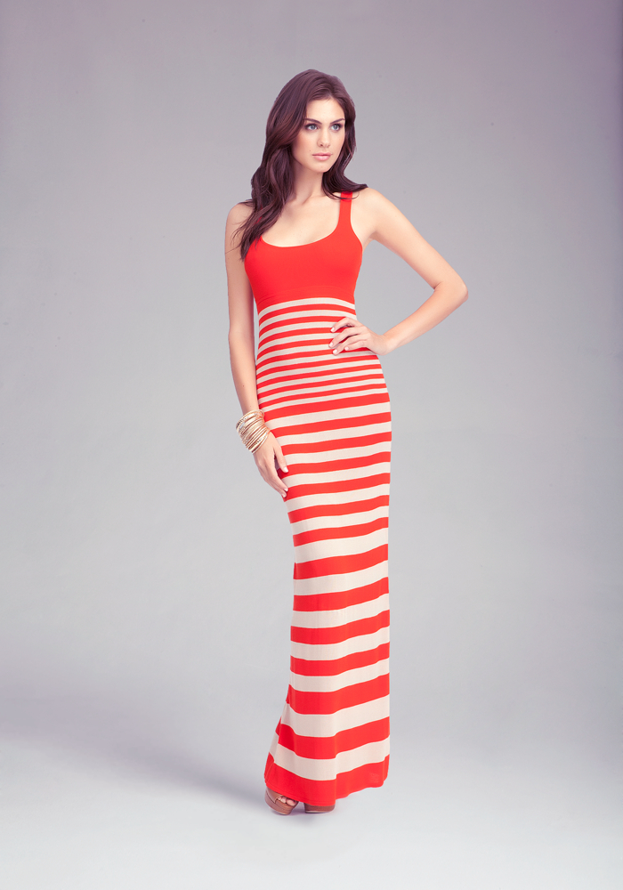 Racer Stripe Maxi Dress | Twittercube