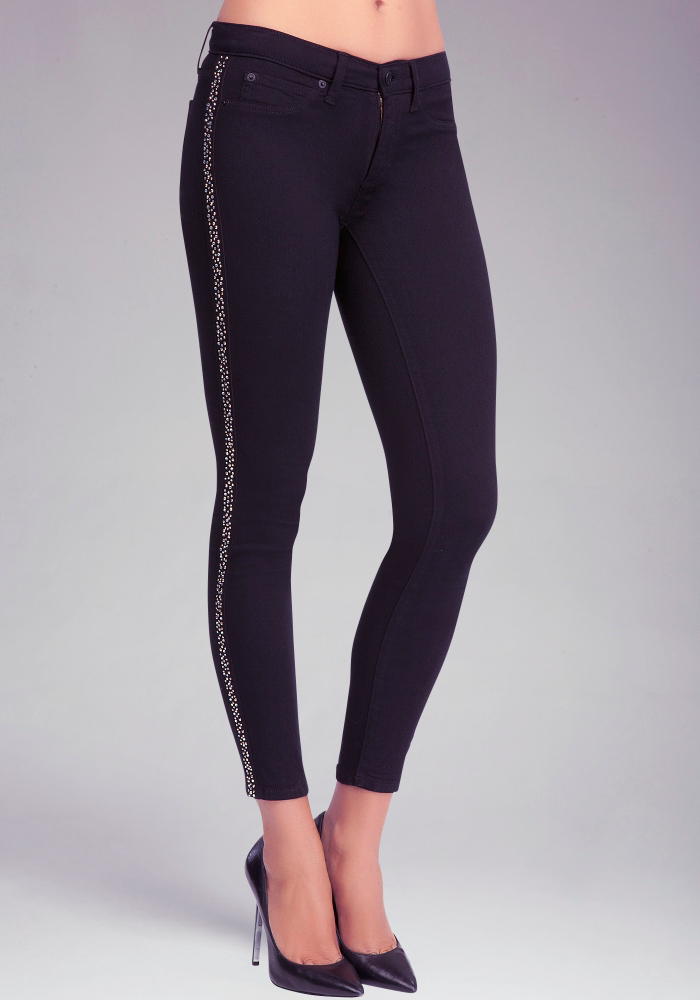 rhinestone black jeans