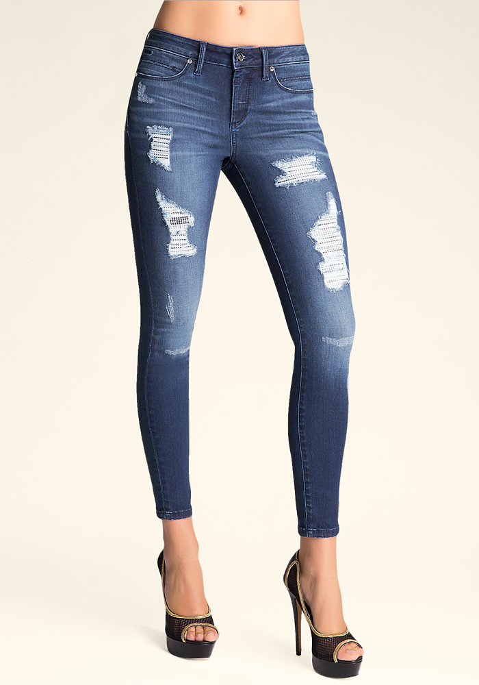 petite destroyed jeans