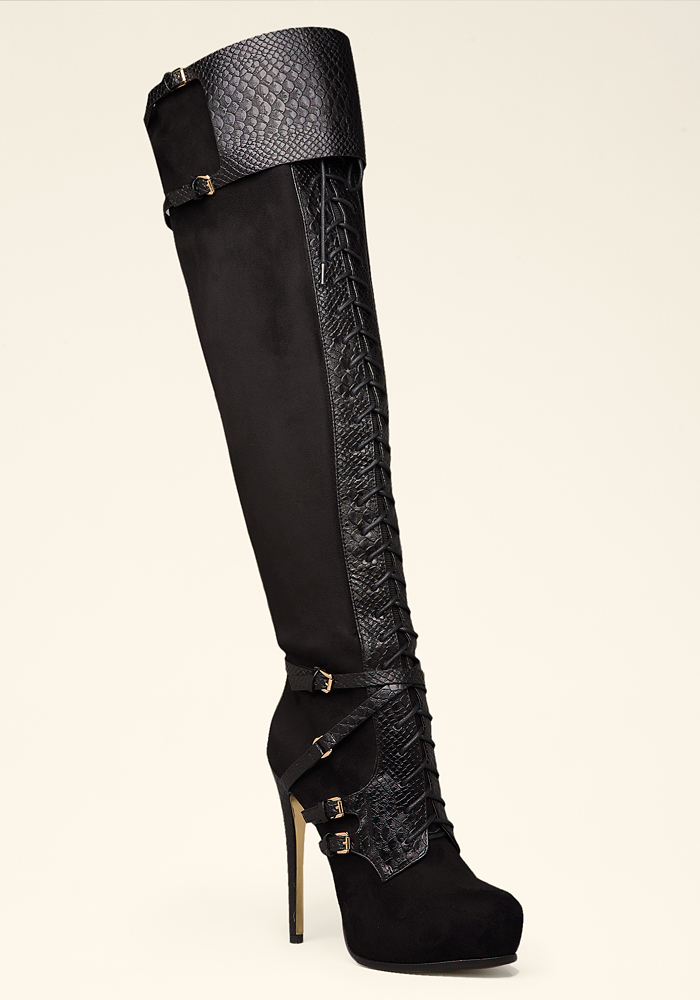 black bebe boots