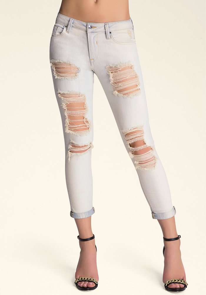 extreme destroyed jeans