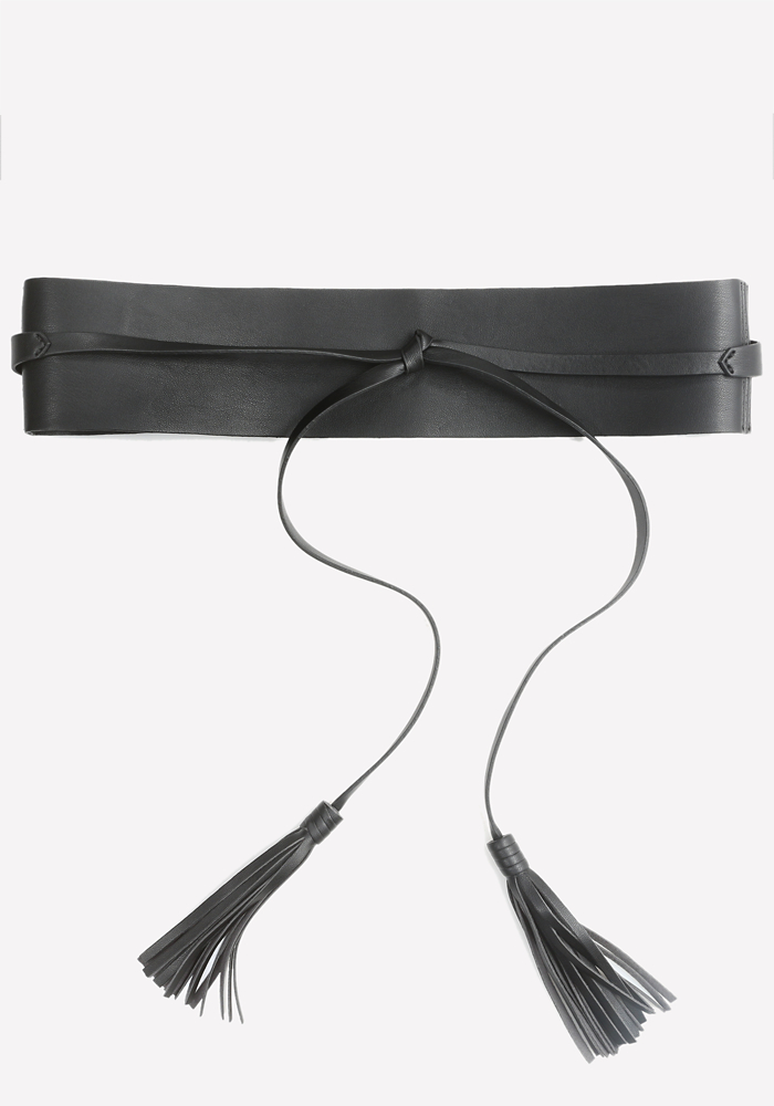 Tassel Leather Obi Belt All Accessories bebe