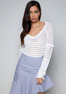 Pointelle Sweater Top