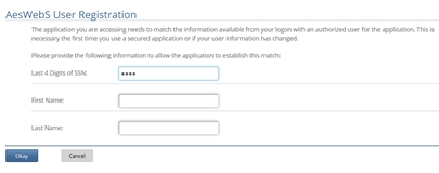 AES user registration