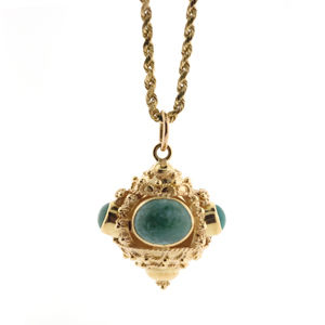 Circa 1950 Estate Gold Charm in 18k Yellow Gold