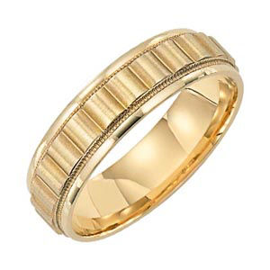 Handsome 14 Kt Gold Lieberfarb Wedding Band