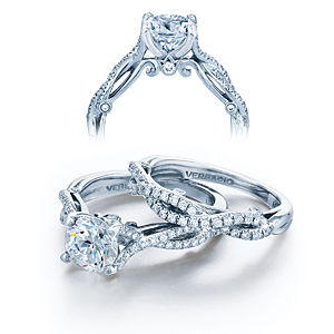 1ct H SI1 Round Brilliant Diamond and Insignia Ring