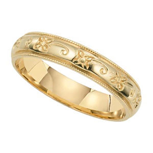 Lieberfarb Wedding Band with Butterfly Design