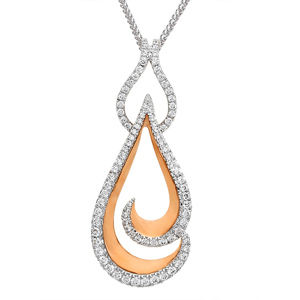 Two Tone Simon G Diamond Fashion Pendant