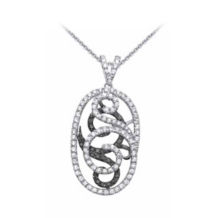 Simon G Black and White Diamond Pendant