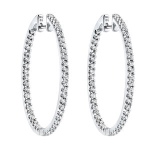 Simon G Diamond Hoop Earrings