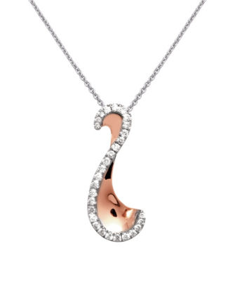 Simon G White and Rose Gold Diamond Pendant