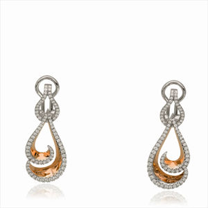 Simon G Two Tone Diamond Earrings