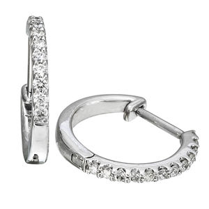 Simon G Diamond Hoop Earrings in White Gold