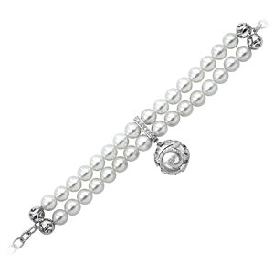 Belle Etoile Beauty Bound White Pearl Bracelet
