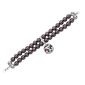 Belle Etoile Beauty Bound Maroon Pearl Bracelet