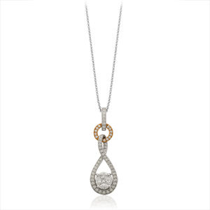 Two Tone Simon G Diamond Pendant
