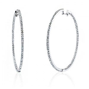 2 Carat Diamond Hoop Simon G Earrings